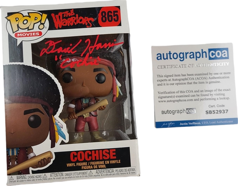 The Warriors: Michael Beck & David Harris 'Cochise' Signed Set of Two Funko Pops (ACOA)
