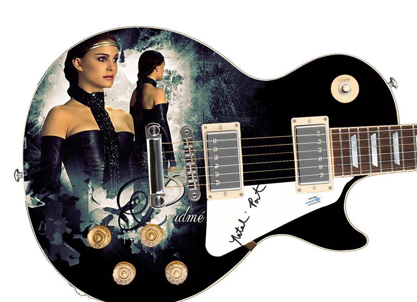 Star Wars: Natalie Portman Autographed Photo Guitar (ACOA)