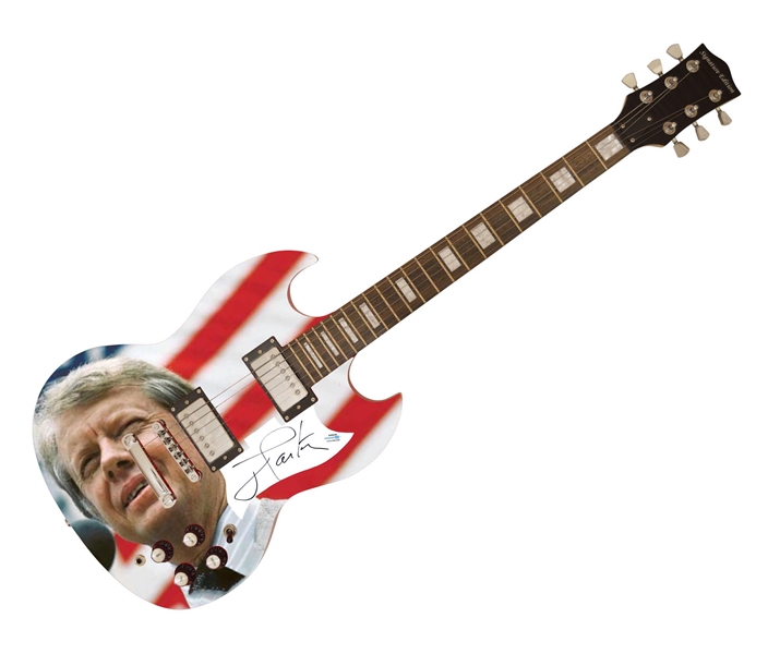 Lot of 3 Presidential Autographed Custom Graphic Guitar w/ Clinton, Bush, and Carter (ACOA)