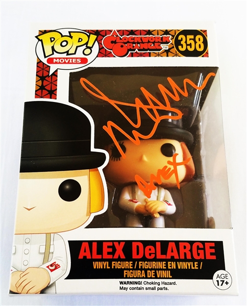 Malcolm McDowell Signed Clockwork Orange #358 Alex Funko Pop (ACOA Witness)