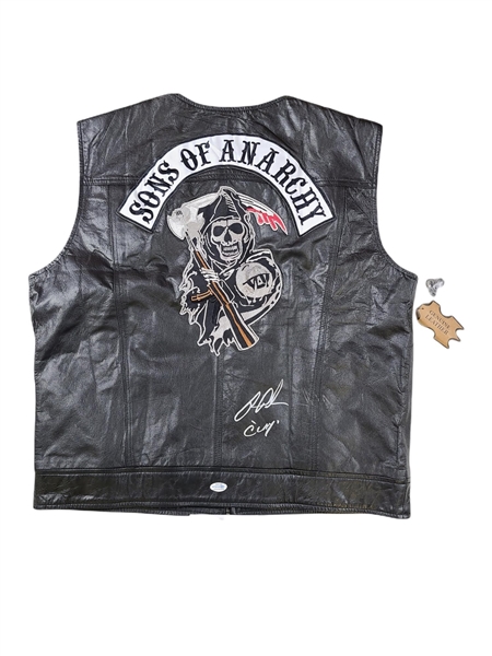 Ron Perlman Autographed Sons of Anarchy Leather Vest (ACOA) 