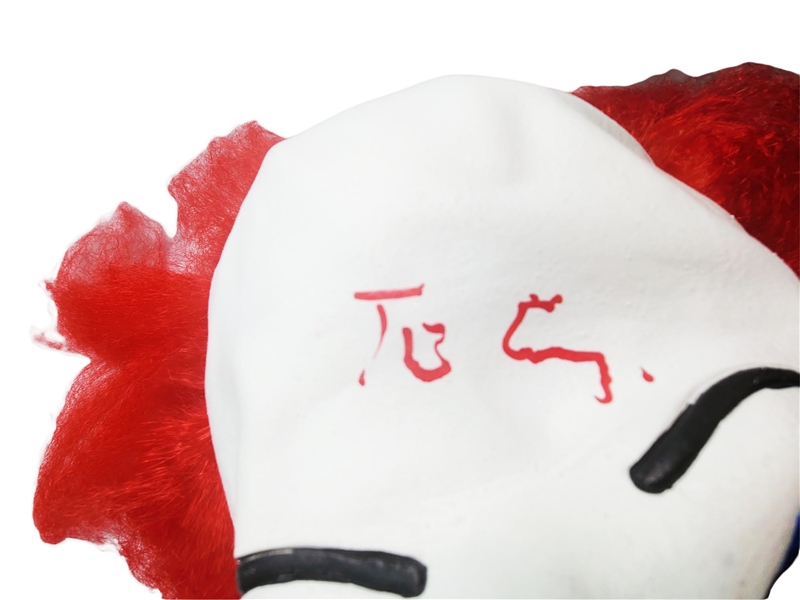 Tim Curry Signed Stephen King It Pennywise Mask (BAS Witness)