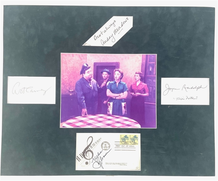 The Honeymooners Cast Signed Display (3/Sigs) (Beckett/BAS)