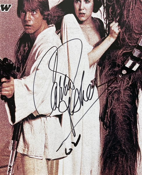 Star Wars: Fisher & Mayhew Signed 17 x 24 Enlarged Rolling Stones Magazine Cover (Matted)(Beckett/BAS)