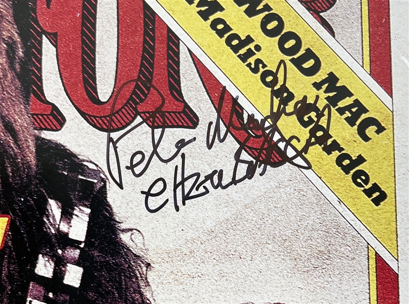 Star Wars: Fisher & Mayhew Signed 17 x 24 Enlarged Rolling Stones Magazine Cover (Matted)(Beckett/BAS)