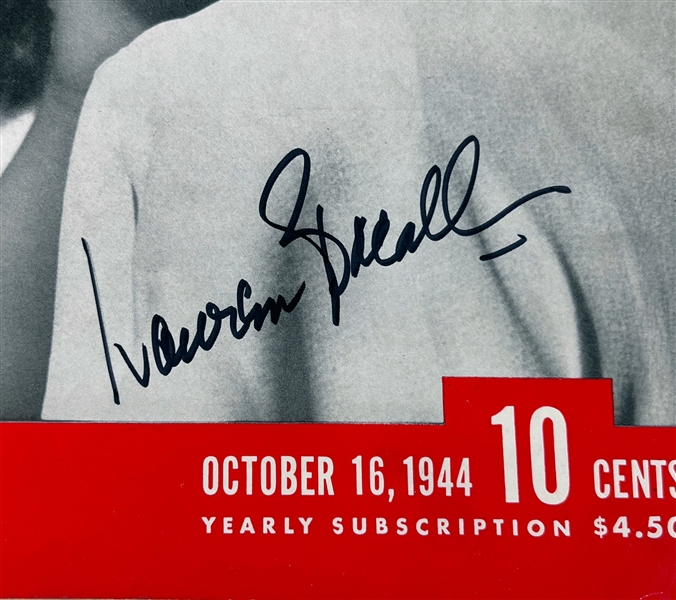 Lauren Bacall In-Person Signed 10.5 x 14 1944 LIFE Magazine (Beckett/BAS)