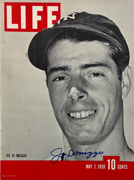 Joe DiMaggio In-Person Signed 10.5 x 14 1939 LIFE Magazine (Beckett/BAS LOA)