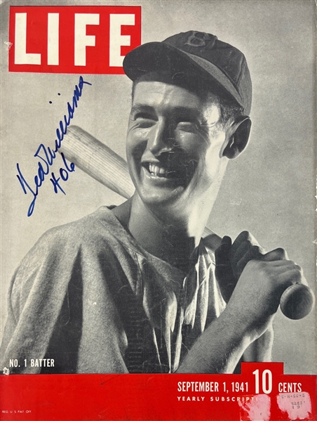 Ted Williams In-Person Signed 10.5" x 14" 1941 LIFE Magazine (Beckett/BAS LOA)