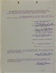 Harpo & Zeppo Marx Signed Document (Beckett/BAS LOA)