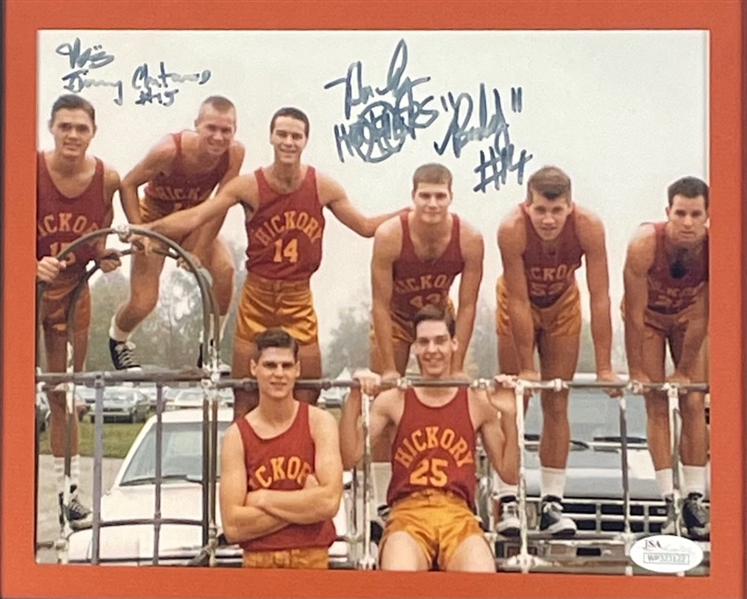 Hoosiers: Framed Photos Signed by Maris Valainis and Brad Long (JSA)