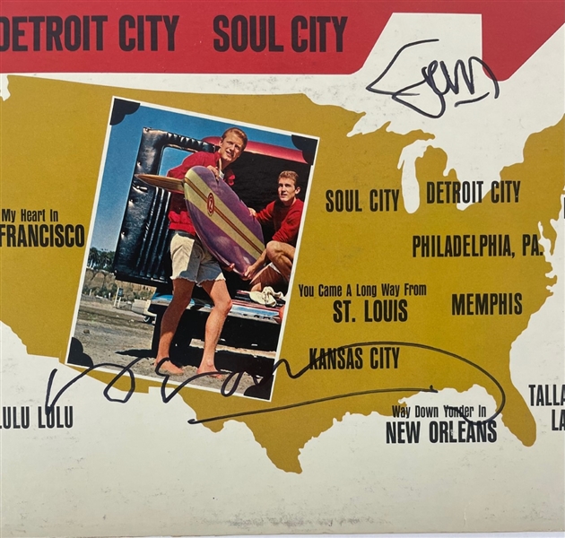 Jan & Dean Surf City Album Signed By Jan Berry and Dean Ormsby (Beckett/BAS)