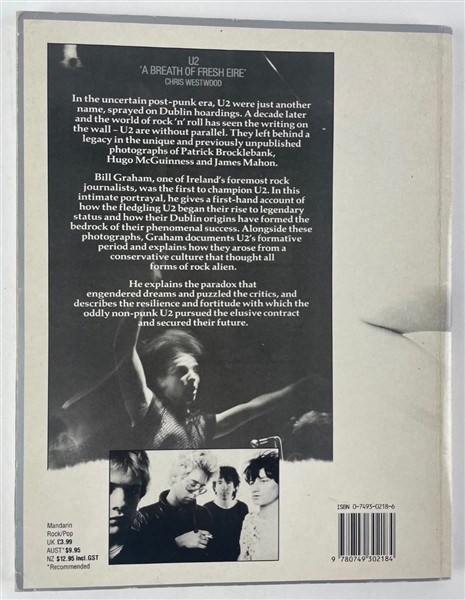 Bono Signed U2: Another Time Another Place Book (Beckett/BAS)