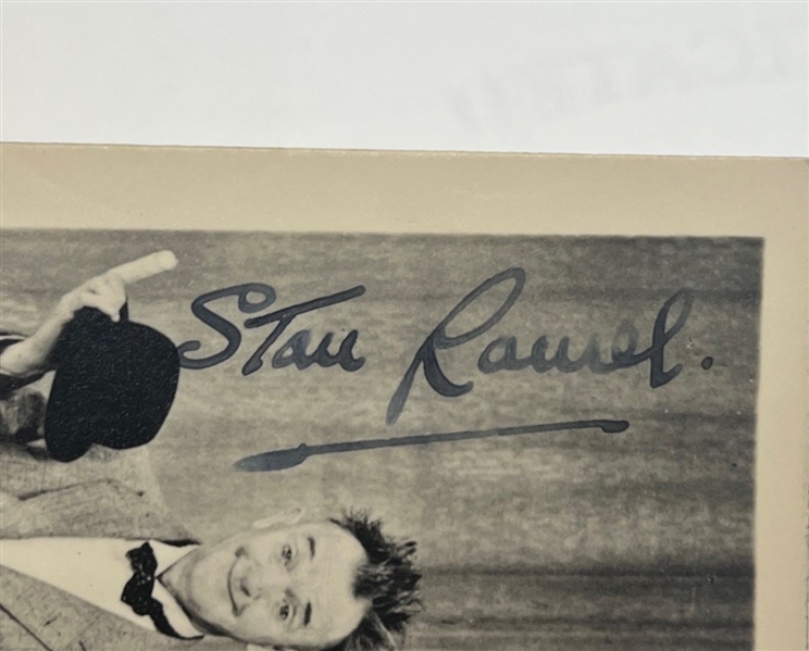 Stan Laurel & Oliver Hardy Signed 3.5 x 5.5 Postcard (Beckett/BAS LOA)