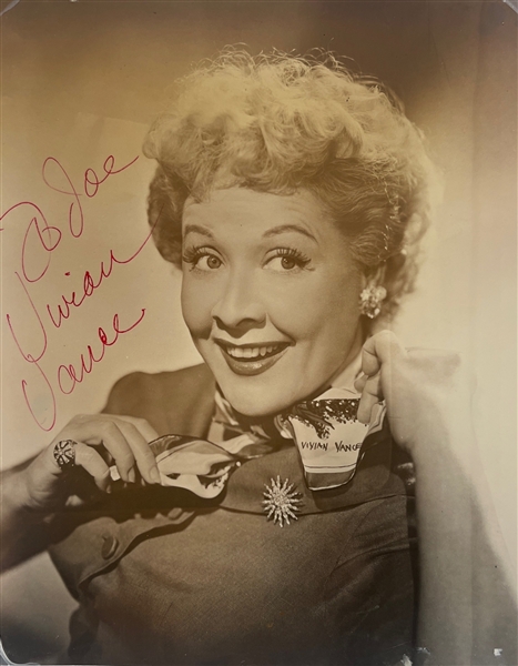 Vivian Vance Signed & Inscribed 7.5 x 9.5 Photo (Beckett/BAS LOA)