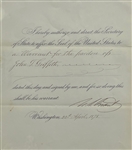 Ulysses S. Grant Signed 1875 Presidential Pardon (Third Party Guaranteed)
