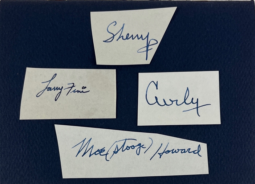 Three Stooges: Complete Autograph Set of Four (4) Segments (JSA ALOA)