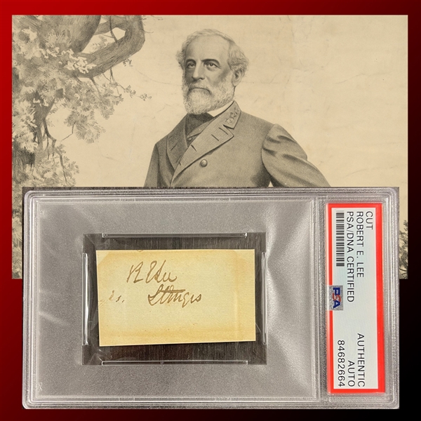 Civil War: General Robert E. Lee Signed Document Segment (PSA/DNA Encapsulated)