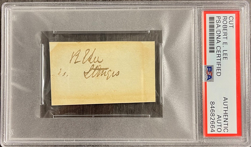 Civil War: General Robert E. Lee Signed Document Segment (PSA/DNA Encapsulated)