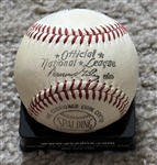 Willie Mays Signed Vintage N.L. Baseball (Giles Pres) (JSA LOA)