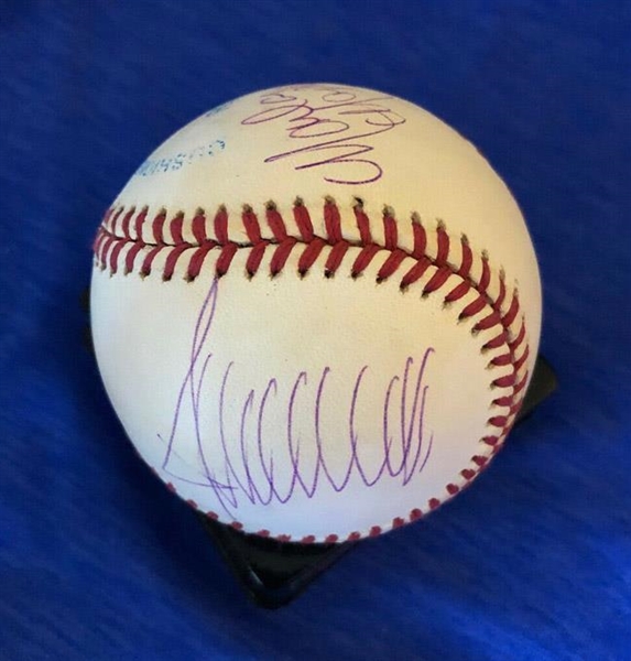 President Donald Trump & Marla Maples RARE Dual Signed Official A.L. Baseball (JSA)