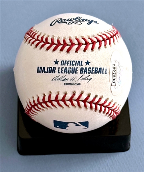Astronaut BUZZ ALDRIN Signed Official ML Baseball With EXACT Signing Photo! * JSA LOA 