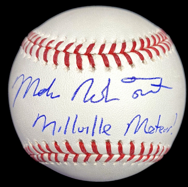 Angels Superstar MIKE TROUT ML Baseball W/Full Name Auto & Millville Meteor! Inscription (MLB)