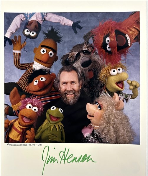 The Muppets: Jim Henson Superb Signed 8 x 10 Photo with Muppets Letter of Transmission (Beckett/BAS LOA)