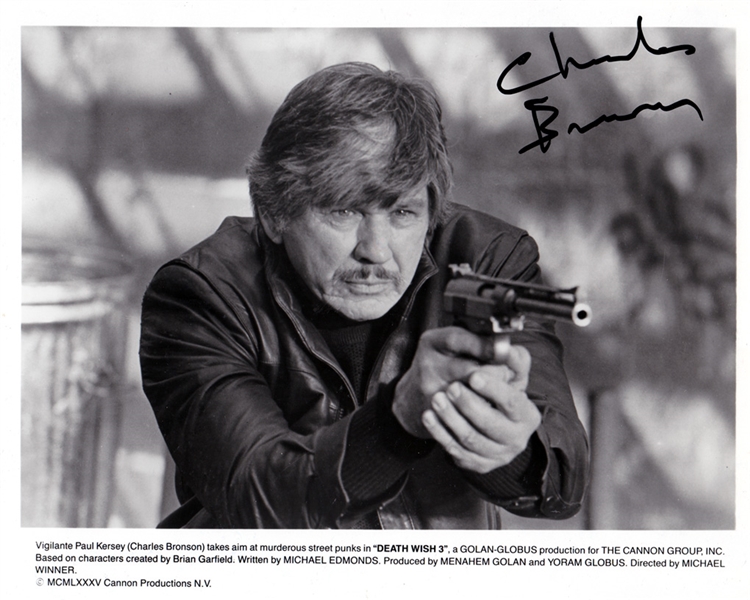 Charles Bronson IN-PERSON Signed 8x10 Photo from Death Wish 3 (Third Party Guaranteed)