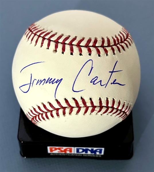 President Jimmy Carter Full Signature M.L. Baseball! PSA/DNA Graded!