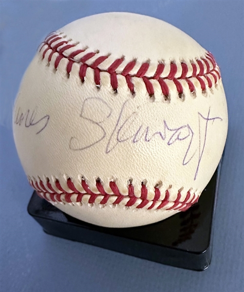 Actor Jimmy Stewart Signed IN-PERSON N.L. Baseball (Beckett/BAS)