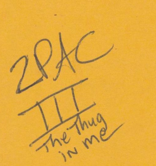 Tupac Shakur Signed & Inscribed 1.5 x 2 Document Segment (JSA LOA)