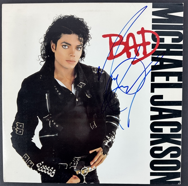 Michael Jackson Boldly Signed "Bad" Record Album (JSA)