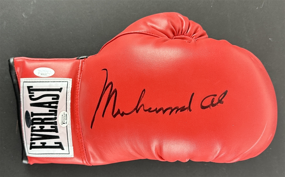 Muhammad Ali Boldly Signed Everlast Leather Pro Model Boxing Glove (JSA LOA & Online Authentics COA)