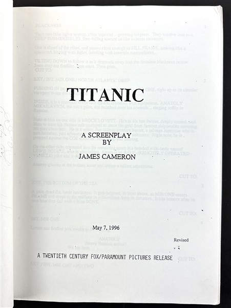 Titanic: Leonardo DiCaprio, Millvina Dean & Bernard Fox Signed Souvenir Script for Titanic