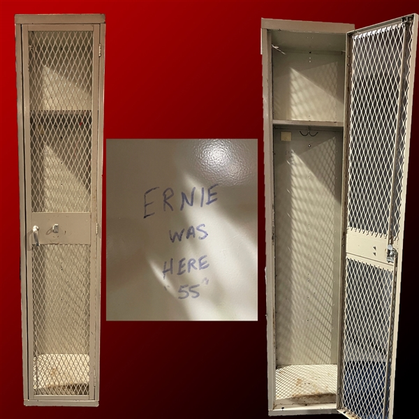 Ernie Davis' Personally Used Locker from His High School Football Days!