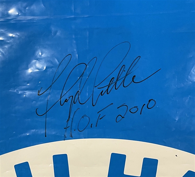 Amazing Pro Footballl Hall of Fame Running Back Legends Multi-Signed 36 x 56 Festival Banner with 17 Signatures Incl. Emmitt, Sanders, Bettis, etc.! (Third Party Guaranteed)