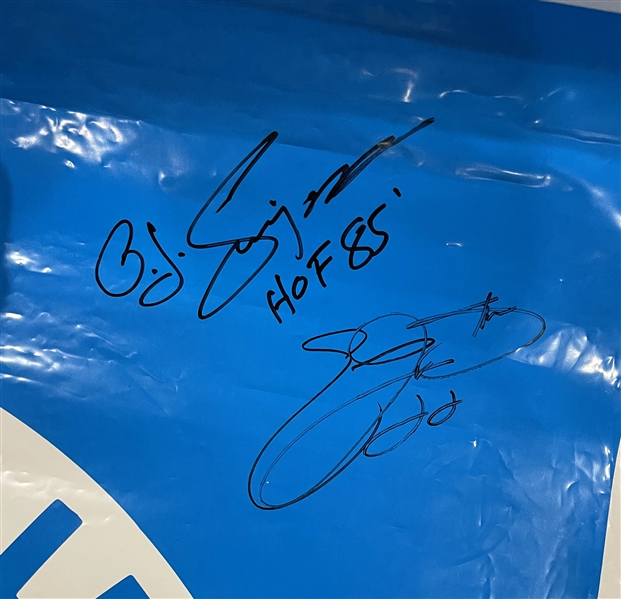 Amazing Pro Footballl Hall of Fame Running Back Legends Multi-Signed 36 x 56 Festival Banner with 17 Signatures Incl. Emmitt, Sanders, Bettis, etc.! (Third Party Guaranteed)
