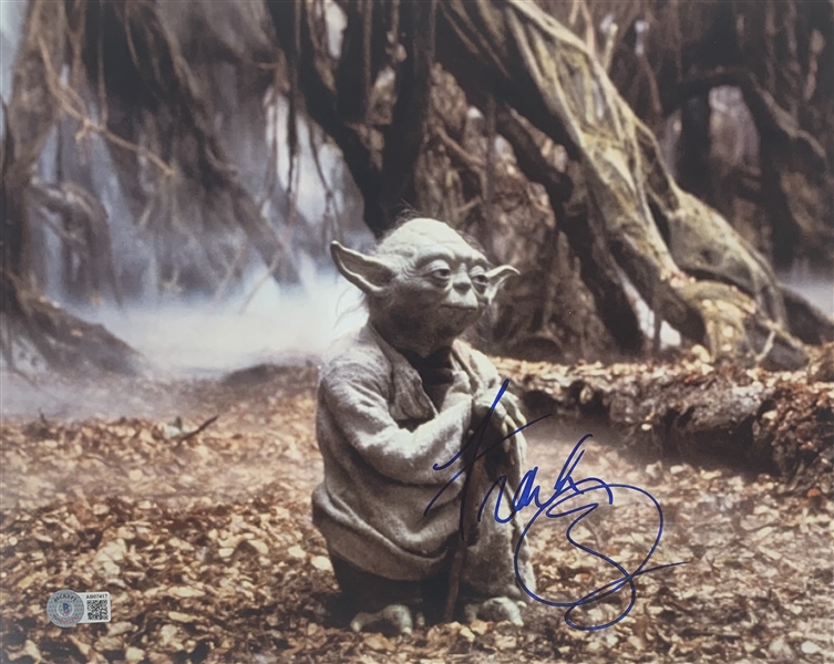 Star Wars: Frank Oz Signed 11 x 14 Color Photo as Master Yoda (Beckett/BAS LOA)