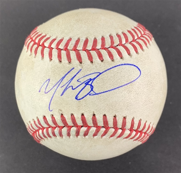 Mookie Betts Game Used & Signed OML Baseball :: 6-5-2022 LAD vs. NYM :: Ball Pitched to Betts (PSA/DNA COA & MLB Authentication)