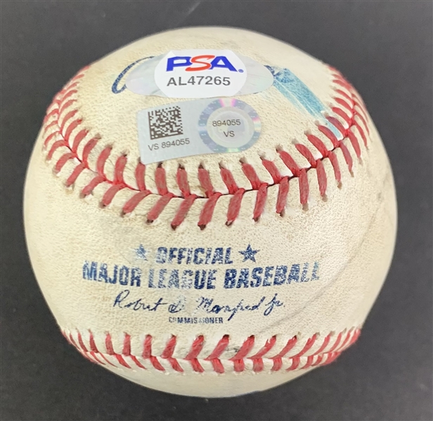 Francisco Lindor Game Used & Signed OML Baseball :: Used 6-03-2022 SD vs LAD :: Ball Pitched to Lindor! (MLB Holo & PSA/DNA)