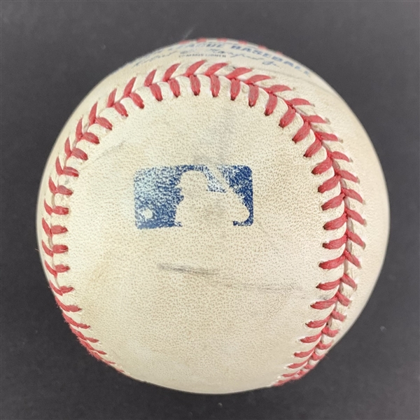 Francisco Lindor Game Used & Signed OML Baseball :: Used 6-03-2022 SD vs LAD :: Ball Pitched to Lindor! (MLB Holo & PSA/DNA)