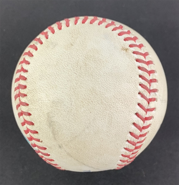 Francisco Lindor Game Used & Signed OML Baseball :: Used 6-03-2022 SD vs LAD :: Ball Pitched to Lindor! (MLB Holo & PSA/DNA)