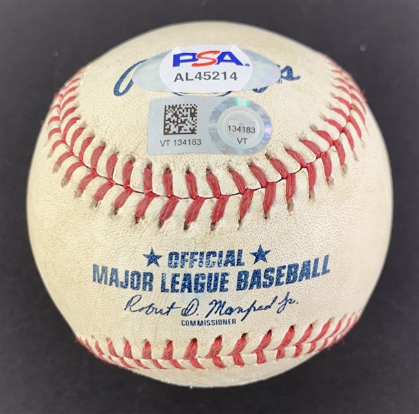 Gavin Lux Game Used & Signed OML Baseball :: Used 4-25-2021 CHC vs LAD :: Ball Pitched to Lux! (MLB Holo & PSA/DNA)
