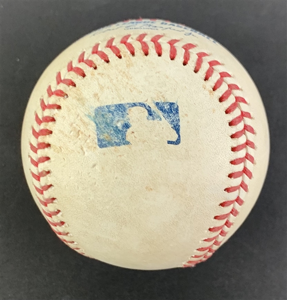 Gavin Lux Game Used & Signed OML Baseball :: Used 4-25-2021 CHC vs LAD :: Ball Pitched to Lux! (MLB Holo & PSA/DNA)
