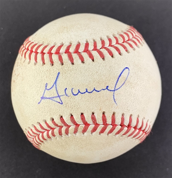 Jose Altuve Game Used & Signed OML Baseball :: Used 8-20-2021 SD vs LAD :: Ball Pitched to Altuve!(MLB Holo & PSA/DNA)