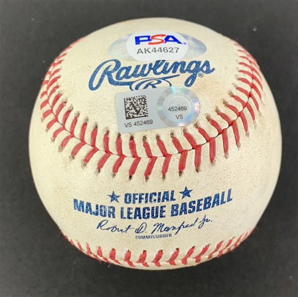 Jose Altuve Game Used & Signed OML Baseball :: Used 8-20-2021 SD vs LAD :: Ball Pitched to Altuve!(MLB Holo & PSA/DNA)