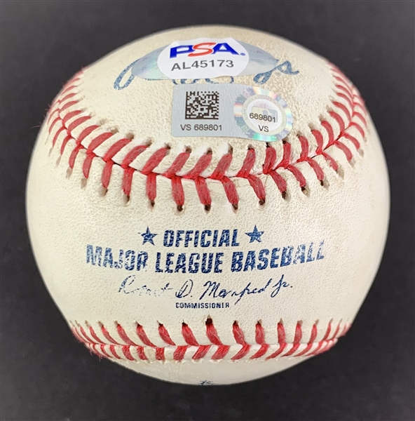 Shohei Ohtani Game Used & Signed OML Baseball :: Used 9-21-2021 HOU vs LAA :: Pitched to Ohtani! (45th HR Game/MVP Season) (MLB Holo & PSA/DNA)