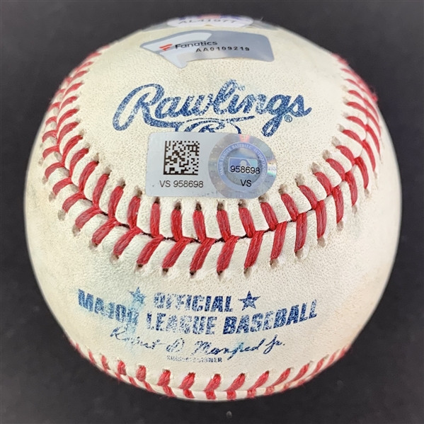 Aaron Judge Game Used & Signed OML Baseball :: Used 6-11-2022 CHC vs NYY :: Judge 2-HR, 3 RBI Game! (62 Home Run Season)(MLB Holo & PSA/DNA)