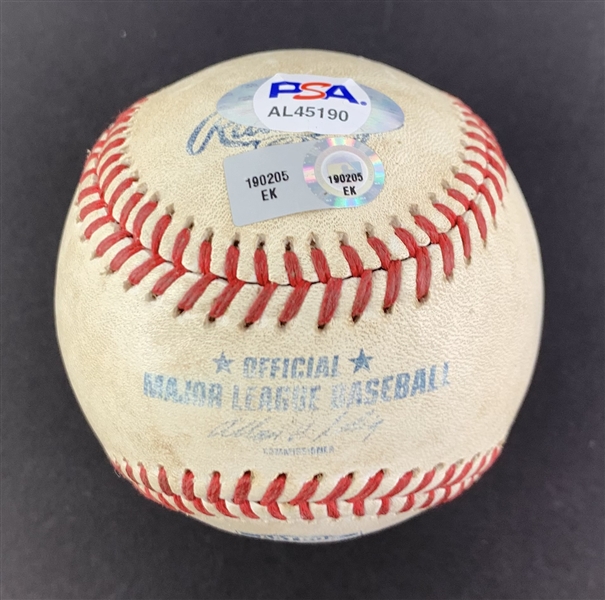 Bryce Harper Game Used & Signed OML Baseball :: Used 8-07-2012 HOU vs WSH :: Ball Pitched to Harper (Rookie Season)(MLB Holo & PSA/DNA)