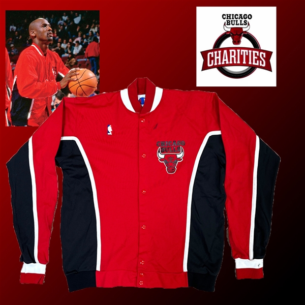 Michael Jordan Worn 1990-91 Chicago Bulls Warm-Up Jacket (Championship Season/Finals MVP/MVP Season)(Bulls Charities LOA)